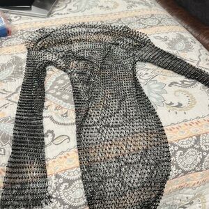 Ingemark Elegant Black Mesh Swim Coverup